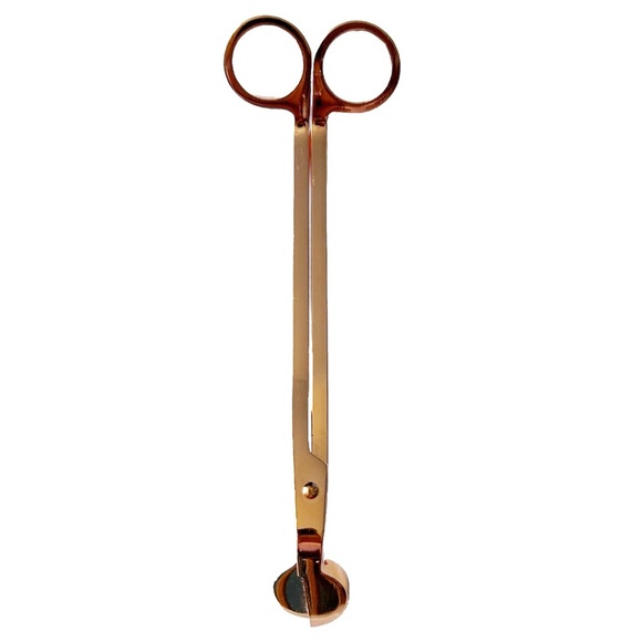 Rose Gold Candle Wick Trimmer Clipper Cutter Scissors Pink Shiny Durable Metal - Picture 2 of 11